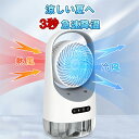 冷風扇 冷風機 扇風機 送風機 冷風器 冷却ファン ミニ クーラー エアコン 卓上冷風機 スポットクーラー 3段階風量 自動首振り USB給電 小型冷風機 静音...