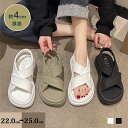 サンダル レディース 厚底 歩きやすい 履き心地よい スリッパ 夏 韓国 通気性 美脚 涼しい 柔らかい スポーツサンダル スポサン 靴 シューズ 大きいサイズ 軽い 旅行 アウトドア 夏 夏サンダル 22.5cm~25.0cm ギフト 女の子 学生 クリアランス(4)