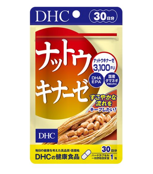 滞りがちな流れに役立つ酵素成分に「DHA」「EPA」「タマネギ外皮エキス」をプラス！ 健康によいと人気の発酵食品・納豆には、スムーズな流れを助ける酵素ナットウキナーゼという特有成分が含まれています。『ナットウキナーゼ』は、このナットウキナーゼ3,100FU※に加え、サラサラに役立つDHA、EPA、国産タマネギ外皮エキスをプラスして、健康維持にはたらく力を高めました。生活習慣対策や、毎日の健康管理にどうぞ。 途中で溶けにくく、しっかり届く“耐酸性ハードカプセル”を採用。納豆や青魚特有のニオイが苦手な方にもおすすめです。 ※一日摂取目安量あたり 成分・原材料 【名称】ナットウ菌培養エキス加工食品 【原材料名】納豆菌培養エキス末（納豆菌培養エキス、還元デキストリン、デキストリン）（大豆を含む、国内製造、台湾製造）、精製魚油、ショ糖、タマネギ外皮エキス末、澱粉、カゼインカリウム（乳成分を含む）/ヒドロキシプロピルメチルセルロース、セルロース、ステアリン酸Ca、微粒二酸化ケイ素、着色料（カラメル、酸化チタン）、増粘剤（ジェランガム） 【内容量】9.2g［1粒重量309mg（1粒内容量250mg）×30粒］ 【栄養成分表示［1粒309mgあたり］】熱量1.3kcal、たんぱく質0.02g、脂質0.03g、炭水化物0.24g、食塩相当量0.001g、納豆菌培養エキス末155mg（ナットウキナーゼ3100FU）、タマネギ外皮エキス末10mg（ケルセチン5％）、DHA 5mg、EPA 0.5mg アレルギー物質 乳 大豆