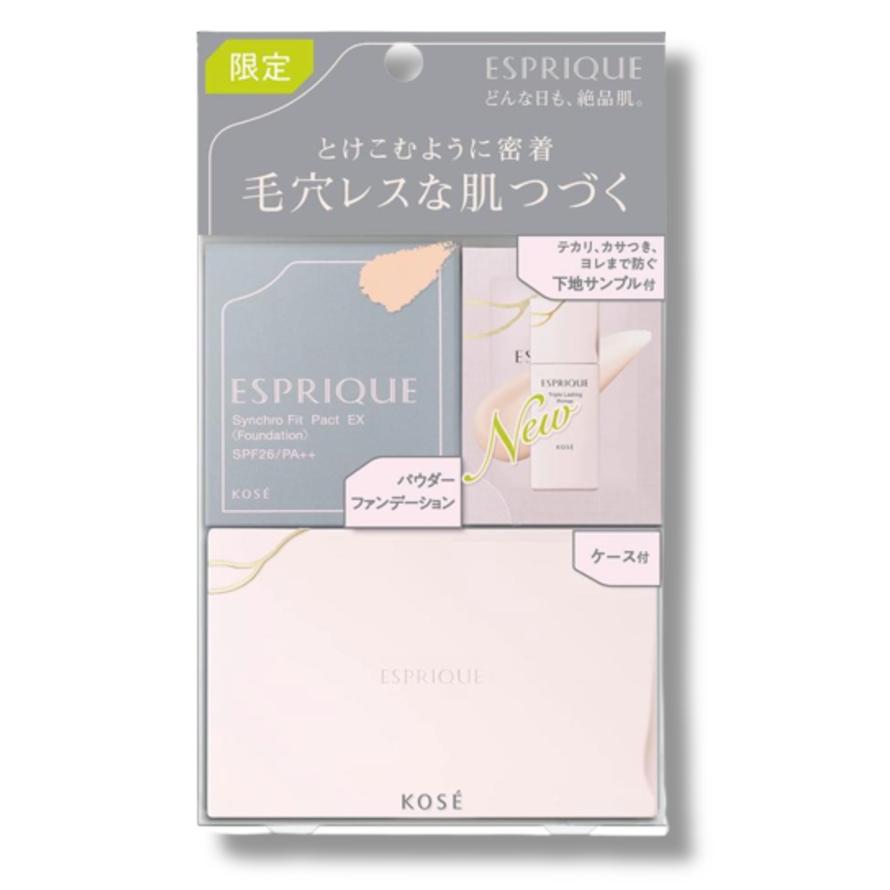 コーセー エスプリーク シンクロフィット パクトEX 限定キット 全2色 kose 405 410 毛穴レス ファンデ パウダーファンデーション 40代 化粧下地 毛穴カバー コスメ 化粧品 パウダーファンデーションケース デパコスのサムネイル