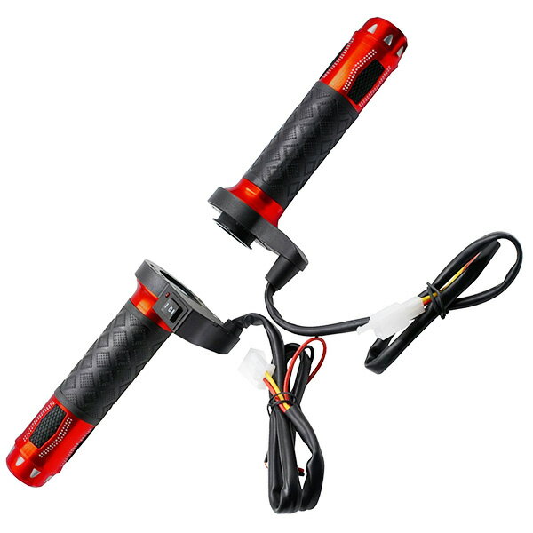 赤色 手元ポカポカ 冬バイク乗り必需品 バイク用グリップヒーター YZD002