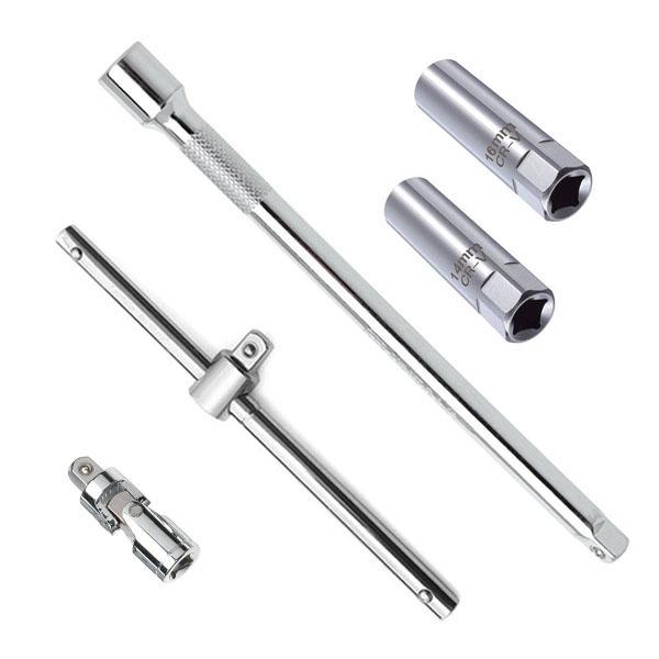 Tハンドル プラグレンチセット 5点セット ユニバーサルジョイント・エクステンションバー付き 14mm 16mm T335