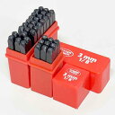 3mm 36pc英字アルファベット&数字スタンプポンチセット 打刻印ポンチセット T344