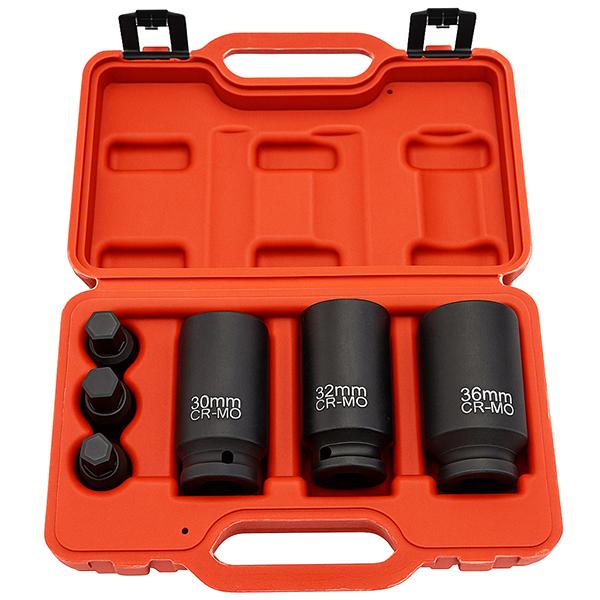 6本セット インパクトソケット ヘックスビットセット 30 32 36mm ハブナット専用 ホイールベアリング交..