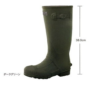 □福山ゴム 土木作業長靴緑25.5cm〔品番:DSL〕【2149303:0】[店頭