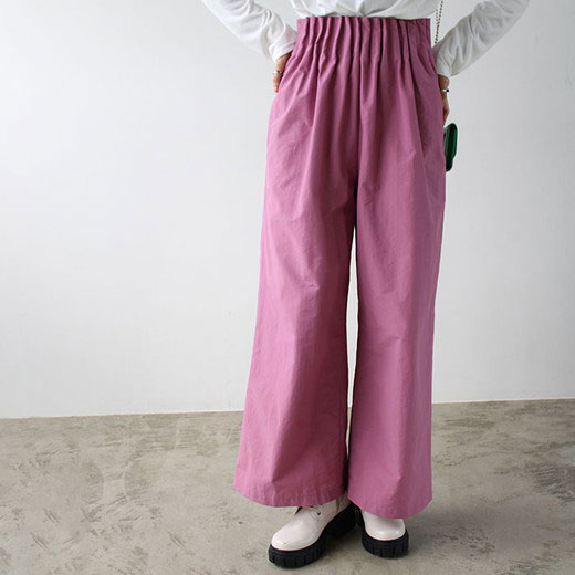 GeeRA（ジーラ）フルレングスパンツ タックデザインストレートワイドパンツ(S〜LL) 40代 レディース ロングパンツ ロング丈 ボトムス パンツ