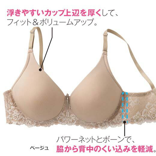 【最大2000円OFFクーポン配布中】ブラジャー AAA65 AAA70 AAA75 AAA80 B65 B70 B75 B80 しっかりボリュームの厚手カップブラ(AAA65〜B80) ryuryu リュリュ 40代 レディース 40代 レディースファッション 春 春服 下着 インナー