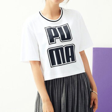 ●SALE!!セール●Tシャツ S M L <puma>クロップドTシャツ(S〜L) 40代ファッション ラナン レディース ryuryu リュリュ シャツ トップス アウトレット 在庫処分