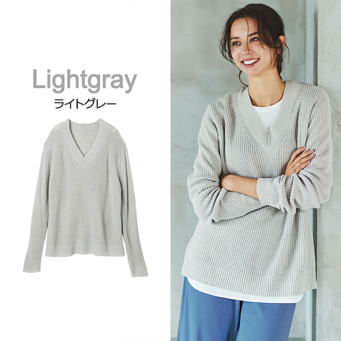 楽天市場 ニットアンサンブル M L Ll ２点セット もう悩まない ニットコーデセット M Ll リュリュ 春 春服 ニット アンサンブル アンサンブル レイヤード 重ね着 Vネック Tシャツ インナー 長袖 40代ファッション ラナン 母の日 ギフト プレゼント Ryuryu リュリュ