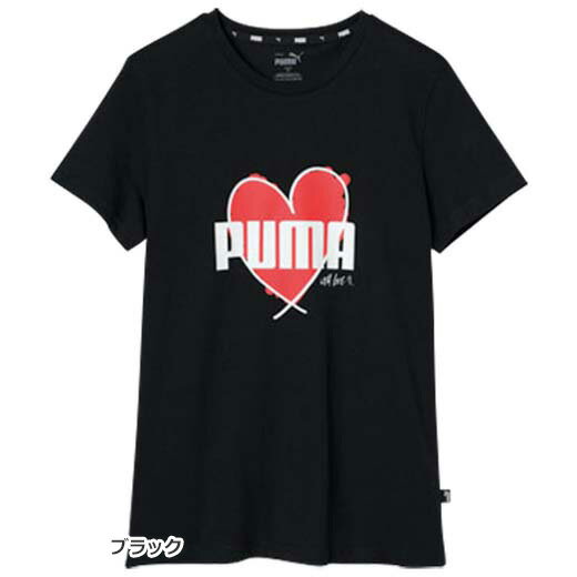 【MAX500円OFFクーポン配布中】Tシャツ M L XL ＜PUMA＞ハートロゴTシャツ(M〜XL) リュリュ 40代 レディース レディースファッション 夏 夏服 Ranan ラナン スポーツ シャツ トップス プーマ