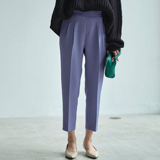 【早割クーポン発行中！21日19:59迄】 楽ちん＆キレイ見え美脚テーパードパンツ レディース 春 ボトムス パンツ S-3Lのサムネイル