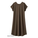 Alotta（アロッタ）【WEB限定】 23夏 カットソーワンピース ひんやりフロントタックVネックゆるワンピース(M～3L) 30代 40代 レディース 夏 カットソー ワンピース 接触冷感