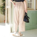 バックレースアップストレートパンツ レディース 夏 ボトムス パンツ M-3L