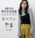 【最大30%OFF!23:59迄】<ムースタッチ>洗 える バイカラータートルリブニット レディース 春 トップス ニット セーター セーター ニットプルオーバ...