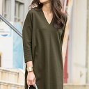 ●SALE!!セール●Vネックワンピース ryuryu/リュリュ らなん 30代 ファッション 40代 ラナン Ranan ワンピース 長袖 秋冬 アウトレット