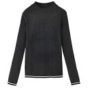 ニットセーター/M/LL/L/3Lボディに優しくフィットするカシミヤタッチ素材のリブニット。ベーシックカラーに、袖口と裾のラインが程よいアクセント。ライン使いワイドリブニット ryuryu/リュリュ ラナン Ranan 30代 40代 ファッション レディース 白 ホワイト
