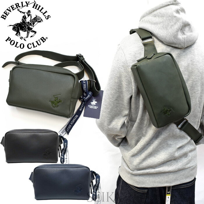 ビバリーヒルズポロクラブ ボディバッグ BH-M1002 横型ボディバッグ BEVERLY HILLS POLO CLUB 肩掛け ..