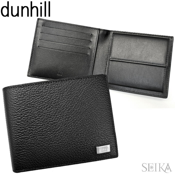 ダンヒル 二つ折り財布（男性向け） Dunhill ダンヒル レザー二つ折り財布 (5) 19F2932AV001R AVORITIES アボリティーズ ブラック 財布 二つ折り メンズ アヴォリティーズ ギフト メンズ