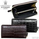 ETTINGER GbeBK[ (20)CC2051EJ Eht@Xi[z Kt Eht@Xi[ z EBONY MAHOGANY CROCO G{j[ubN }zKj[uE NR LARGE ZIP AROUND PURSE NR_C Y Mtg