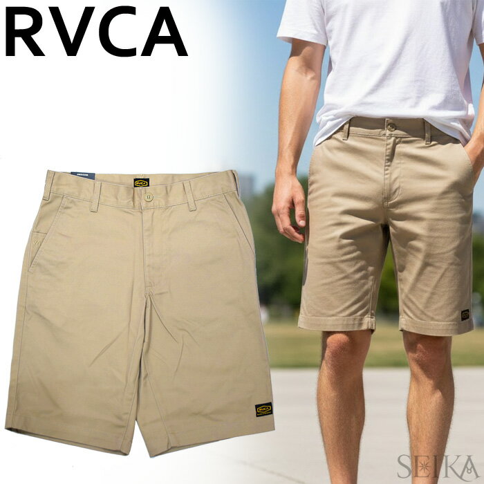 楽天腕時計＆ブランドギフト　SEIKA【SALE】　RVCA ルーカ ハーフパンツ 半ズボン AVYWS00124 （6）KHA ベージュ AMERICANA SHORT メンズ カジュアル RELAXED FIT アウトドア キャンプ サーフィン スケートボード アパレル 楽天スーパーSALE