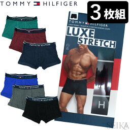 Tommy Hilfiger 【3枚セット】トミーヒルフィガー TOMMY HILFIGER ボクサーパンツ 09T4102 Luxe Stretch Trunk 3pack トランクス パンツ メンズ アンダーウェア 下着