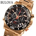 ブローバ BULOVA メンズウォッチ 98B213 ローズゴールド プレシジョニスト クロノグラフ Precisionist Chronograph メンズ クロノグラフ ウォッチ 時計 腕時計 メンズ ブランドウォッチ ギフト 200M防水(2)