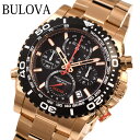 ブローバ BULOVA メンズウォッチ 98B213 ローズゴールド プレシジョニスト クロノグラフ Precisionist Chronograph メンズ クロノグラフ ウォッチ 時計 腕時計 メンズ ブランドウォッチ ギフト 200M防水