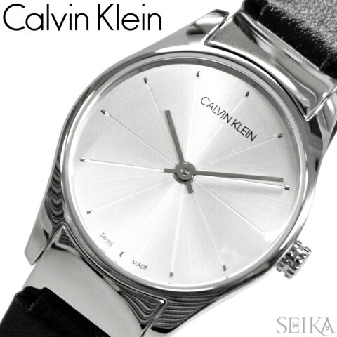 カルバンクライン Calvin Klein クラシックトゥー Classic Too レディース 時計 ck(138)K4D231C6 シルバー ブラック レザー ギフト ブランドウォッチ