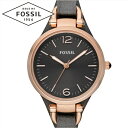 フォッシル FOSSIL ジョージア ES3077時計 腕時計 レディースガンメタルグレー ダークグレー レザー【ID】
