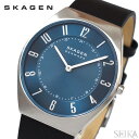 楽天腕時計＆ブランドギフト　SEIKA（スペシャルSALE！）スカーゲン 時計 SKAGEN SKW6826 メンズ 腕時計 GRENEN ULTRA SLIM ウルトラスリム 37MM ブルー ブラックレザー