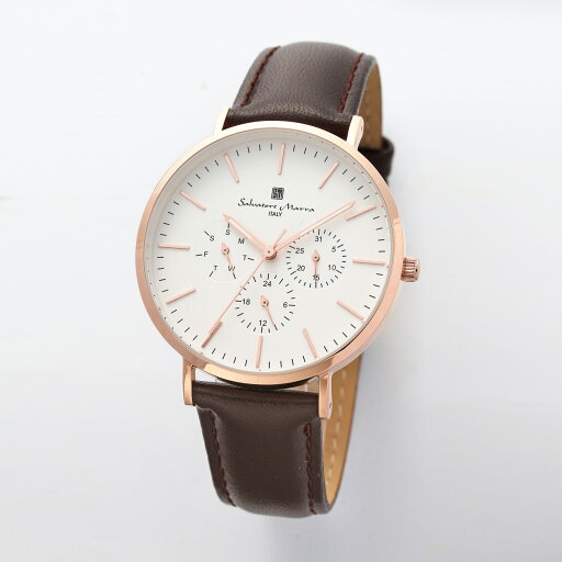 Salvatore Marra サルバトーレマーラ腕時計 マルチファンクション SM22102-PGWH Salvatore Marra サルバトーレマーラ腕時計 マルチファンクション SM22102-PGWH