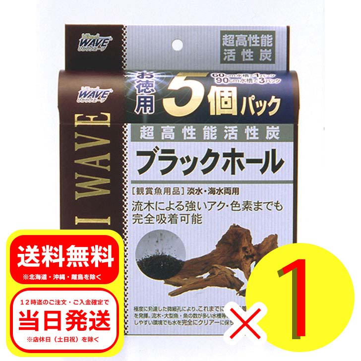 キョーリン 超高性能活性炭ブラックホール 徳用5個パック 60cm水槽用（5回分） （外箱は開封した状態でお届けします）