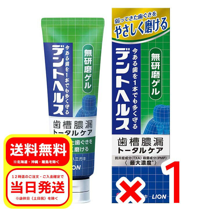 Rakuten - ライオン LION デントヘルス 薬用ハミガキ 無研磨ゲル 85g マイルドハーブ香味 歯槽膿漏予防 歯みがき粉 ハミガキ粉 低発泡タイプ