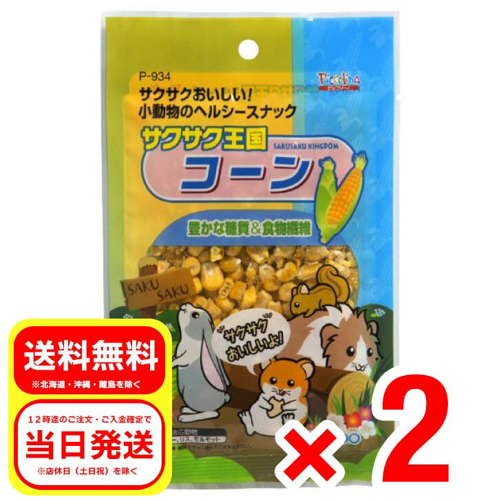 2個セット スドー サクサク王国 コーン 20g 小動物 フード おやつ ウサギ 補助食品 ハムスター P-934