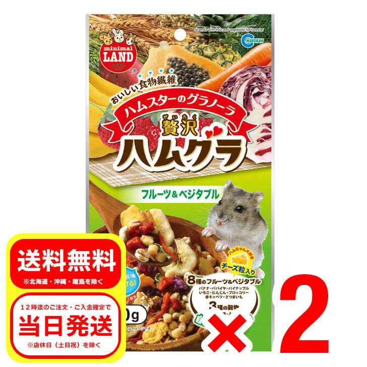 2個セット マルカン ハムスターのグラノーラ 贅沢ハムグラ フルーツ＆ベジタブル 70g 小動物 フード おやつ ハムスター リス デグー モモンガ ML-55