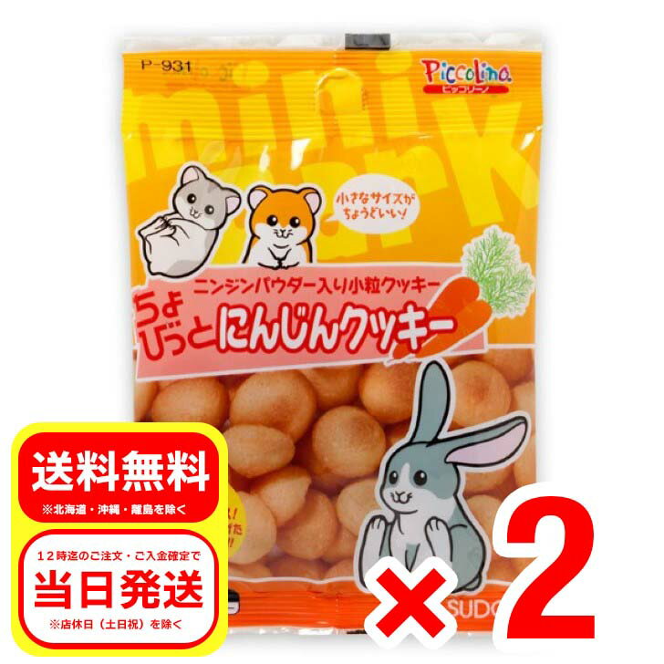 2個セット スドー ちょびっと にんじんクッキー 10g 小動物のおやつ ピッコリーノ ウサギ ハムスター P-931