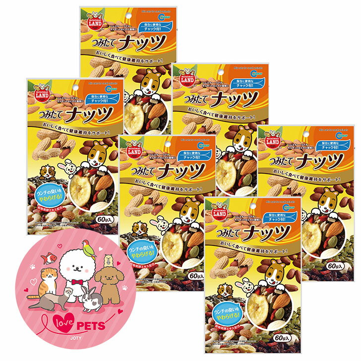 マルカン つみたてナッツ 60g×6個セット 小動物のおやつ うさぎ ハムスター モルモット MR-823