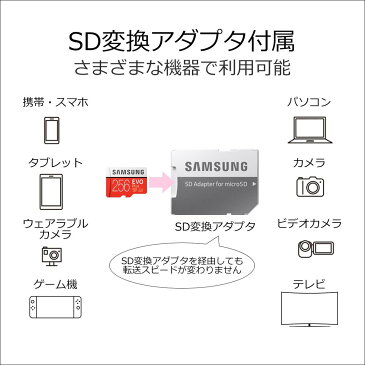 Samsung microSDカード256GB EVOPlus Class10 UHS-I U3対応 Nintendo Switch 動作確認済 正規代理店保証品 MB-MC256GA/ECO