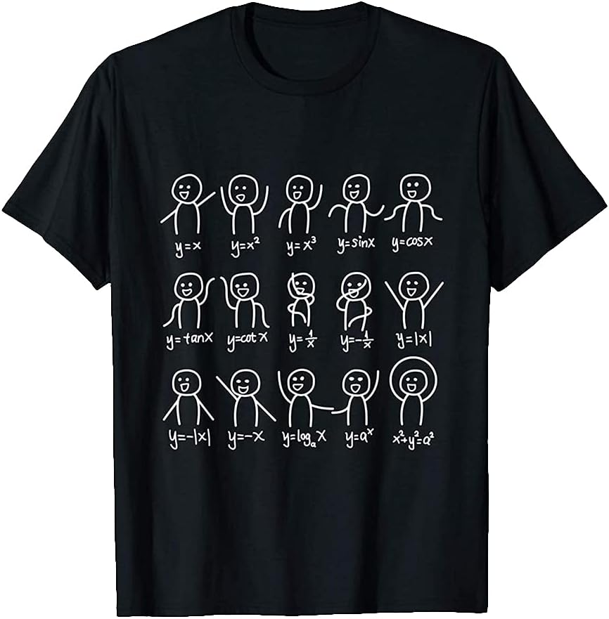 -Shirt Algebraic Dance Funny Graph Figure Math Equations T-Shirt