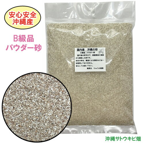 【B級品】安心安全　国内産　沖縄の砂　パウダー砂　1kg