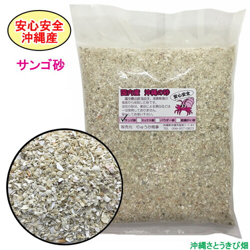 【送料無料】安心安全　国内産　沖縄の砂　サンゴ砂　1kg×10パック(10kg) 2