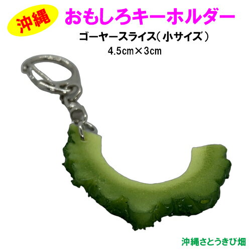 メール便(ネコポス)発送商品 おもしろキーホルダー ゴーヤースライス 小サイズ(4.5cm)