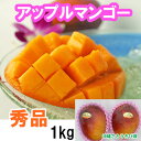 【送料無料】沖縄県産アップルマンゴー秀品 1kgセット(2玉〜3玉)