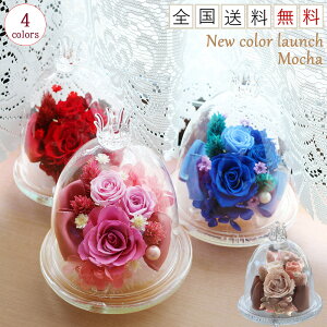 【12/5はポイント2倍】 プリザーブドフラワー 楽天スーパーSALE 50%OFF クリスマス ギフト 花 バラ プレゼント メッセージカード ガラスドーム 60代女性 誕生日 退職祝い 送別 定年 退職 母親 送料無料 結婚祝い 開店祝い 快気祝 両親 仏花 お仏壇にもOK クラウンキュート