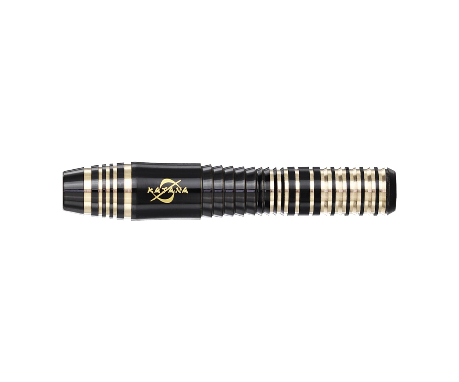 ■商品説明DYNSATY KATANA BRASS DARTS SET YOU刀ブランドから、BRASS DARTSが登場！【KATANA BRASS DARTS SET"耀(よう)"】真鍮ならではの柔らかな手触りと、刀シリーズらしい精密な造形が融合。Brass素材でありながら、細部のラインやカットにまで一切の妥協を許さず、シリーズ伝統の鋭く冴えたカットを精緻に配置。カラーは、光を纏う4つの輝き。そして、その全てを包み込む地のゴールドが艶やかに輝き、まさに名の通り“耀く”一本。KATANAが誇る意匠と美学を、手軽に体感できるブラスモデル。■スペック材質：ブラス全長：46.0mm最大径：8.2mmバレル重量：12.5g規格：2BA重心：フロント■内容物バレル×3（1セット）フライト×3（1セット）シャフト×3（1セット）チップ×3（1セット）