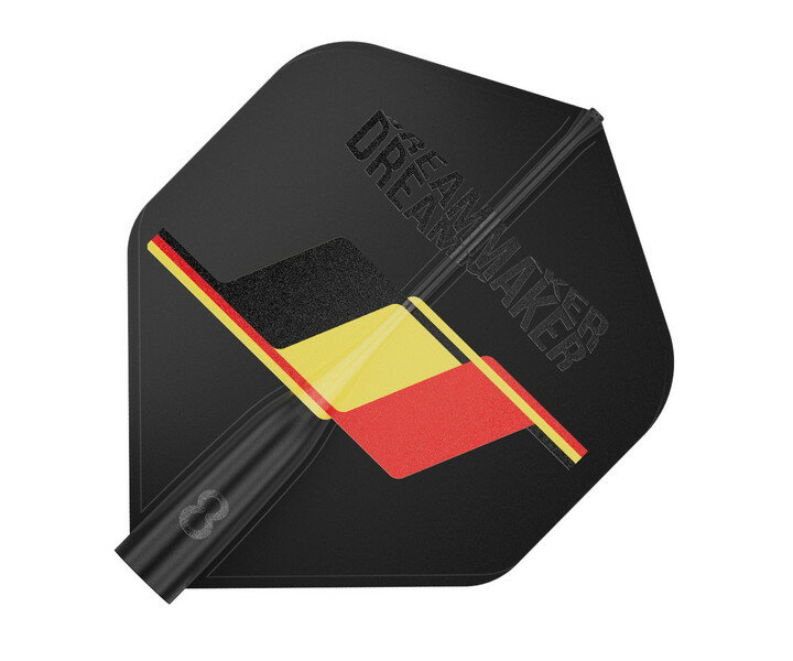 【メール便OK】ダーツ フライト【8フライト】ディミトリ・ヴァン・デン・バーグモデル スタンダード ブラック 400381