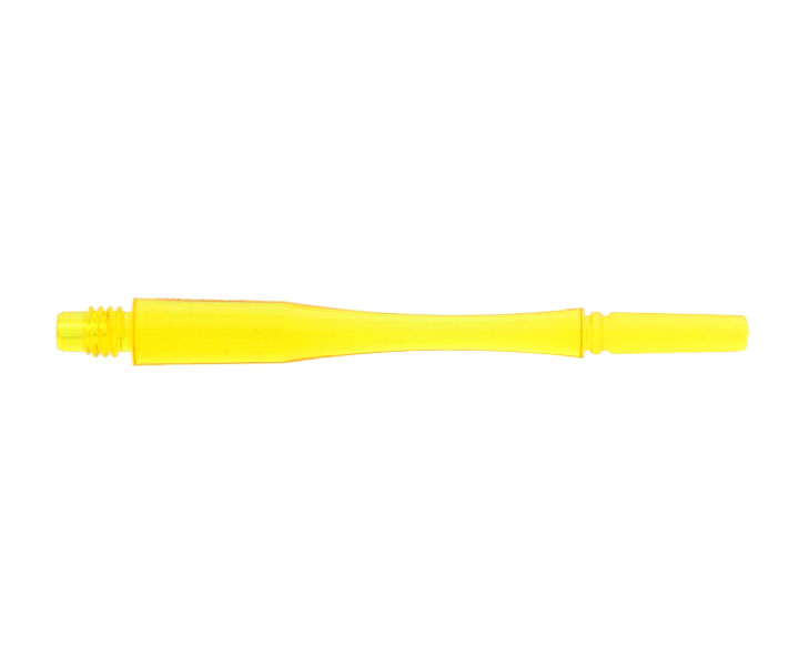 ■商品説明「Fit Shaft AIR」の特徴をそのままに、更に進化を遂げた「Fit Shaft GEAR」の誕生です！！全てを凌駕するその性能は、あらゆるニーズに対応！多彩なセッティングが実現可能に！■進化1：ねじ部分の強化！なんと約40%UP緻密な設計と強度が求められる、シャフトの根幹を支えるネジ。ネジ元から折れにくくする新技術「Fitジョイント」を採用することでサイズを変更すること無く、従来のFitシャフトのネジ部分より約40%強度UPを実現！■進化2：トップ部分の強化！なんと約30%UPフライトとシャフトを繋ぐFitシリーズの命とも言えるトップ部分。トップ部分から折れにくくする新技術「タフトップ」を採用することでサイズを変更すること無く、従来のFitシャフトのトップ部分より約30%強度UPを実現！■進化3：専用の強化PC樹脂で更にパワーアップ！シャフトは、かなり負荷が掛かるパーツ。材料に使用するプラスチック樹脂を、衝撃にたえうる剛材と柔軟性のバランスの取れた、Fit Shaft GEAR専用の強化プラスチック樹脂使用。■進化4：ロックとスピンの見分けが一目瞭然にタイプをより明確に見分けるため、トップ形状を変更。スピンタイプは従来通りのフルR形状。ロックタイプはフラット形状+トップのみ表面をマット仕上げ。これにより違いが一目瞭然になり、スペアパーツの管理がよりスムーズに！■進化5：種類豊富な全長8パターン種類豊富な善良8パターン設定により、多様なセッティングに対応。サイズ表記も分かりやすいナンバー制に一新！※ナンバー表記はサイズリストをご参照ください。■進化6：ニーズに答える3シリーズバライティー豊かな3シリーズ設定！より多彩なセッティングが行えます！【スペック】サイズ：1〜8全長（mm）：13.0(1)　18.0(2)　24.0(3)　28.5(4)　31.0(5)　35.0(6)　38.5(7)　42.5(8)機能：スピン、ロック、ハイブリッド材質：PC特殊仕様：フィットフライト専用カラー：クリアイエロー