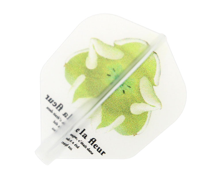 ■商品説明D.craft Fit Flight Flower(フラワー)フィットフライトのシェイプのナチュラル（クリアホワイト）をベースに美しい花のプリントを施したフライトになります。 8面中4面にプリントしたことによって、どの角度から見て...