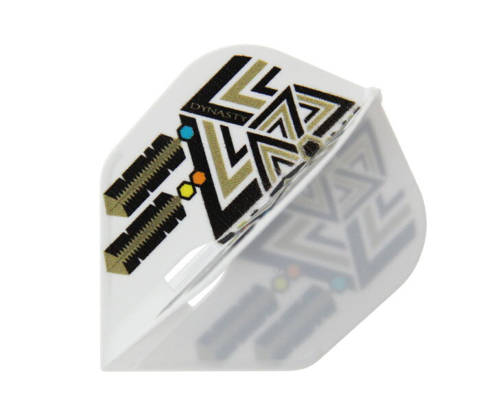 【メール便OK】ダーツ フライト【エルフライト×ダイナスティー】PRO 山本信博モデル シェイプ ホワイト