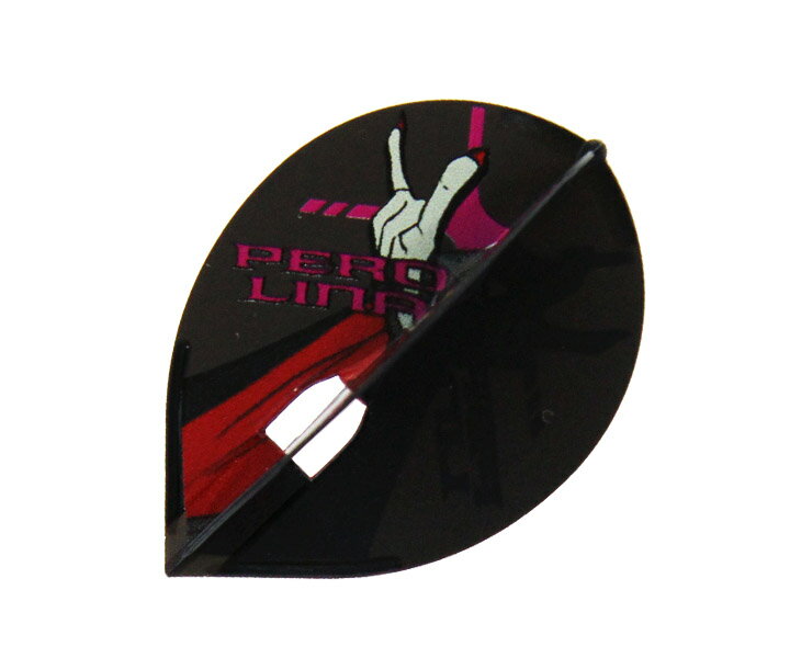 【メール便OK】ダーツ フライト【エルフライト×ダイナスティー】PRO ペロリナ ティアドロップ ブラック..